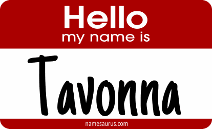 Hello my name is Tavonna png download