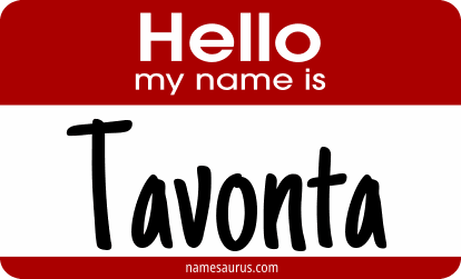 Hello my name is Tavonta png download