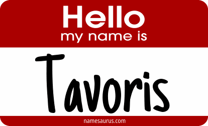 Hello my name is Tavoris png download