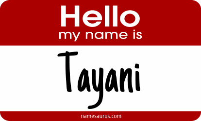 Hello my name is Tayani png download