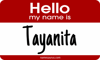 Hello my name is Tayanita png download