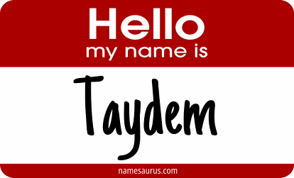 Hello my name is Taydem png download