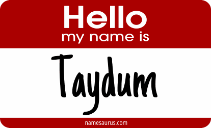 Hello my name is Taydum png download
