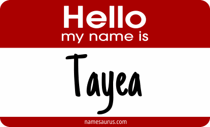 Hello my name is Tayea png download