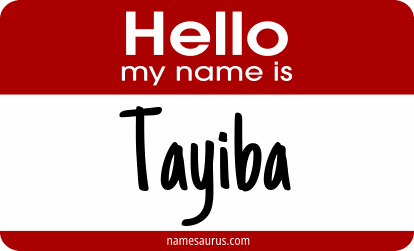 Hello my name is Tayiba png download