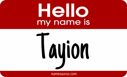 Hello my name is Tayion png download