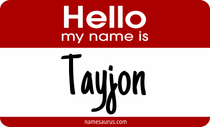 Hello my name is Tayjon png download