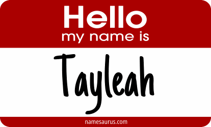 Hello my name is Tayleah png download