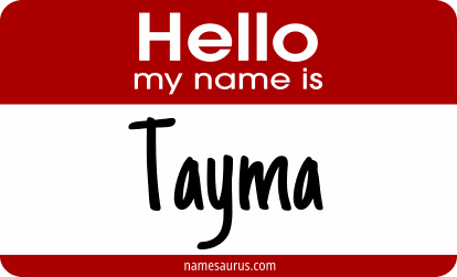 Hello my name is Tayma png download