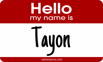 Hello my name is Tayon png download