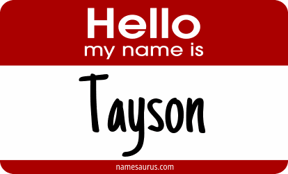 Hello my name is Tayson png download
