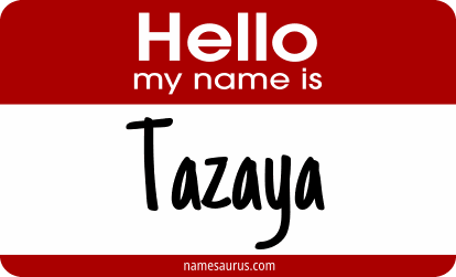 Hello my name is Tazaya png download