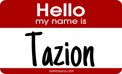 Hello my name is Tazion png download