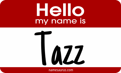 Hello my name is Tazz png download