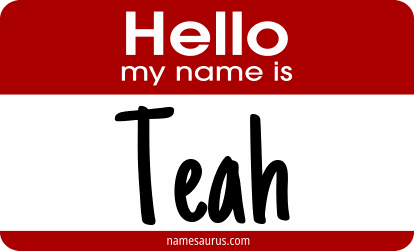 Hello my name is Teah png download