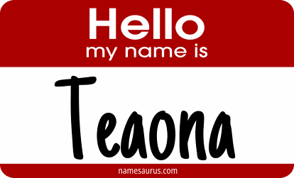 Hello my name is Teaona png download