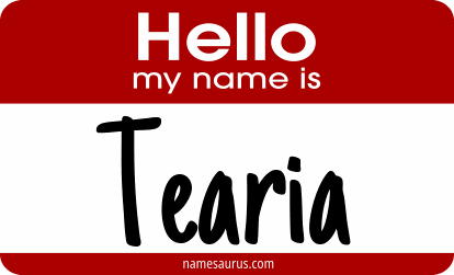 Hello my name is Tearia png download