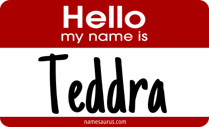 Hello my name is Teddra png download