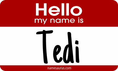 Hello my name is Tedi png download