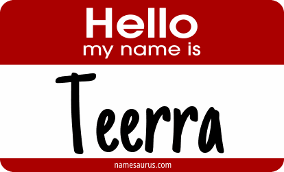 Hello my name is Teerra png download