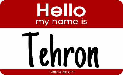 Hello my name is Tehron png download