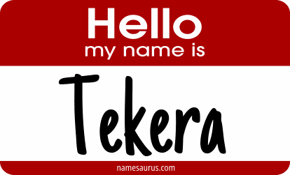 Hello my name is Tekera png download