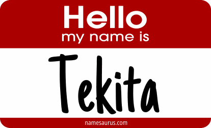 Hello my name is Tekita png download