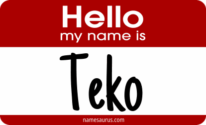 Hello my name is Teko png download
