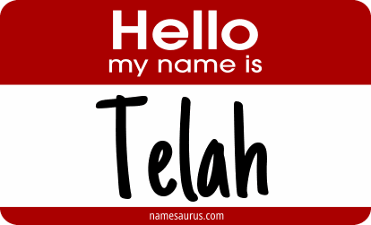 Hello my name is Telah png download