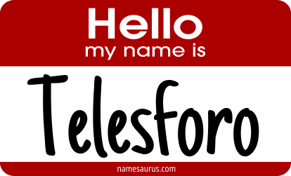 Hello my name is Telesforo png download