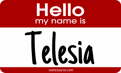 Hello my name is Telesia png download