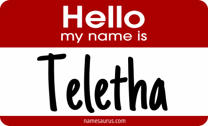 Hello my name is Teletha png download