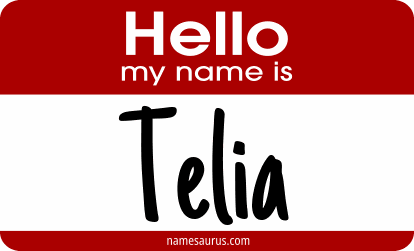 Hello my name is Telia png download