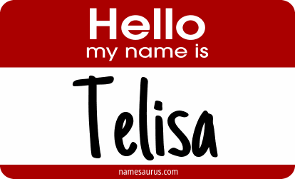 Hello my name is Telisa png download
