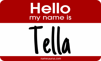 Hello my name is Tella png download