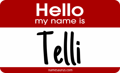 Hello my name is Telli png download