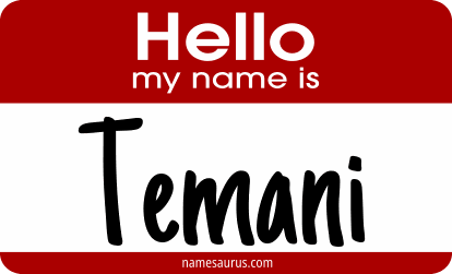 Hello my name is Temani png download