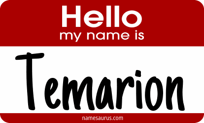 Hello my name is Temarion png download