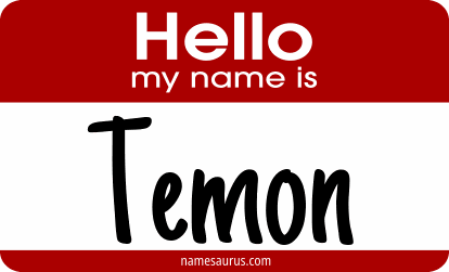 Hello my name is Temon png download