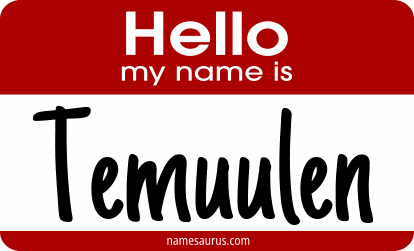 Hello my name is Temuulen png download