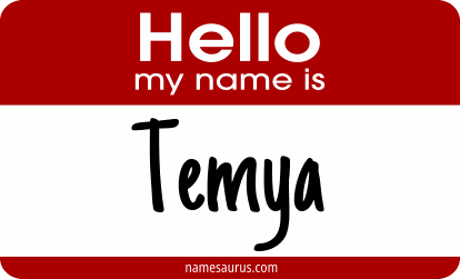 Hello my name is Temya png download