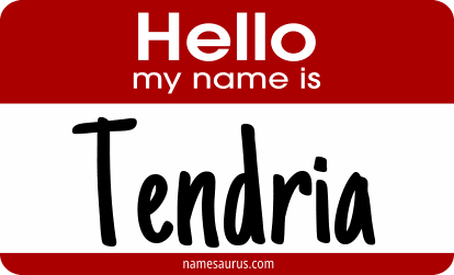 Hello my name is Tendria png download