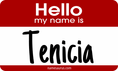 Hello my name is Tenicia png download