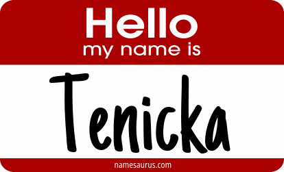 Hello my name is Tenicka png download