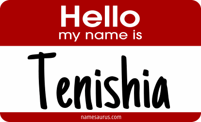 Hello my name is Tenishia png download