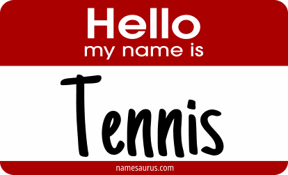 Hello my name is Tennis png download