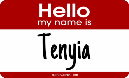 Hello my name is Tenyia png download