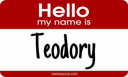 Hello my name is Teodory png download