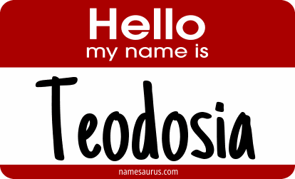 Hello my name is Teodosia png download
