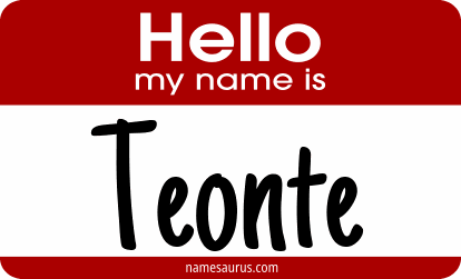 Hello my name is Teonte png download